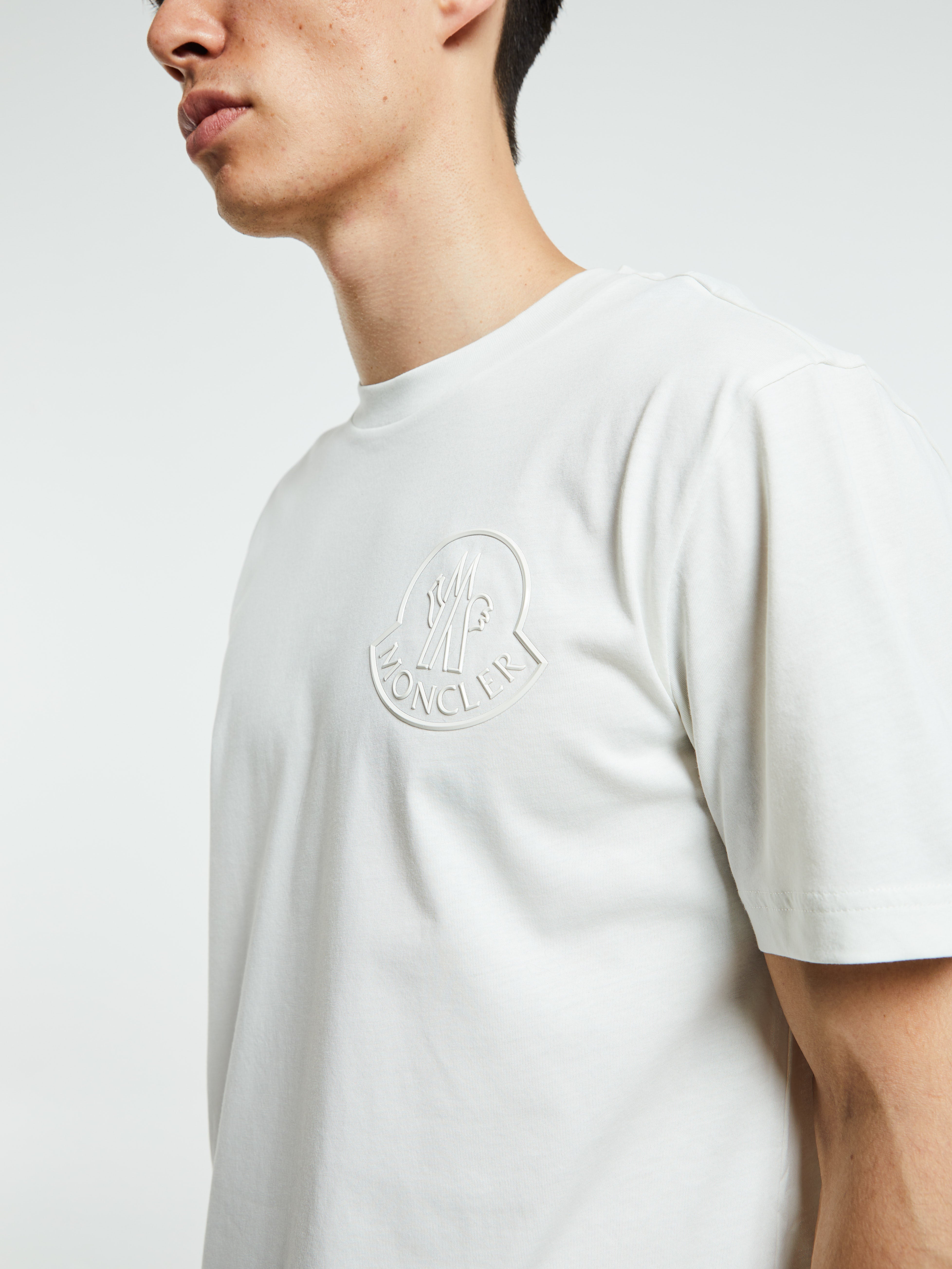 Moncler - Three-Dimensional Logo Cotton T-Shirt in White