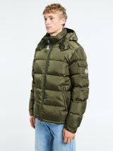 Moncler - Maya Matte Short Down Jacket in Olive Green