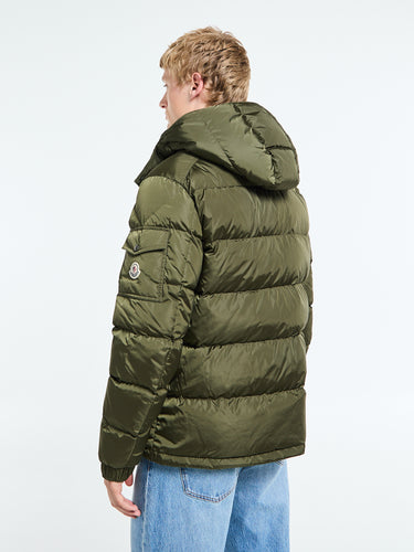 Moncler - Maya Matte Short Down Jacket in Olive Green