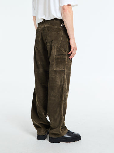 Moncler - Corduroy Jogging Trousers in Dark Green