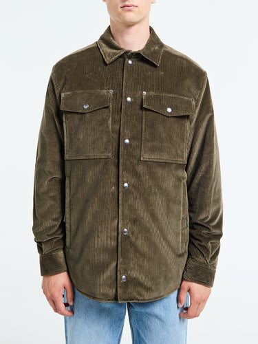 Moncler - Ambroisie Corduroy Down Shirt Jacket in Brown