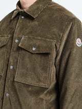 Moncler - Ambroisie Corduroy Down Shirt Jacket in Brown