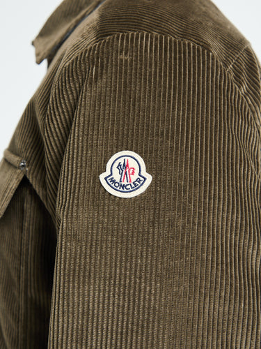 Moncler - Ambroisie Corduroy Down Shirt Jacket in Brown