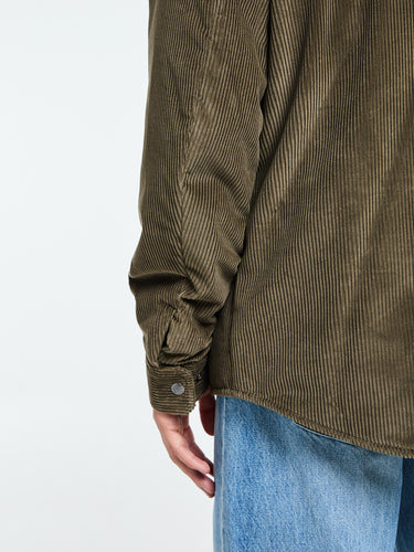 Moncler - Ambroisie Corduroy Down Shirt Jacket in Brown