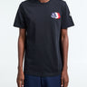 Moncler - Embroidered Tricolour Logo Cotton T-Shirt in Navy Blue