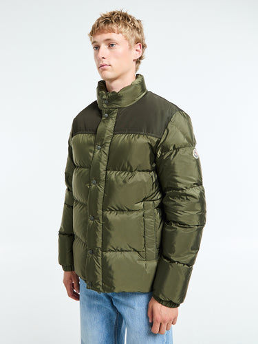 Moncler - Virolais Short Down Jacket in Olive Green