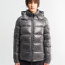 Moncler - Maya Hooded Short Down Jacket in Dark Gray