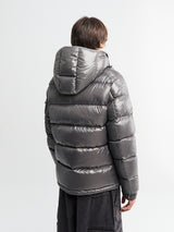 Moncler - Maya Hooded Short Down Jacket in Dark Gray