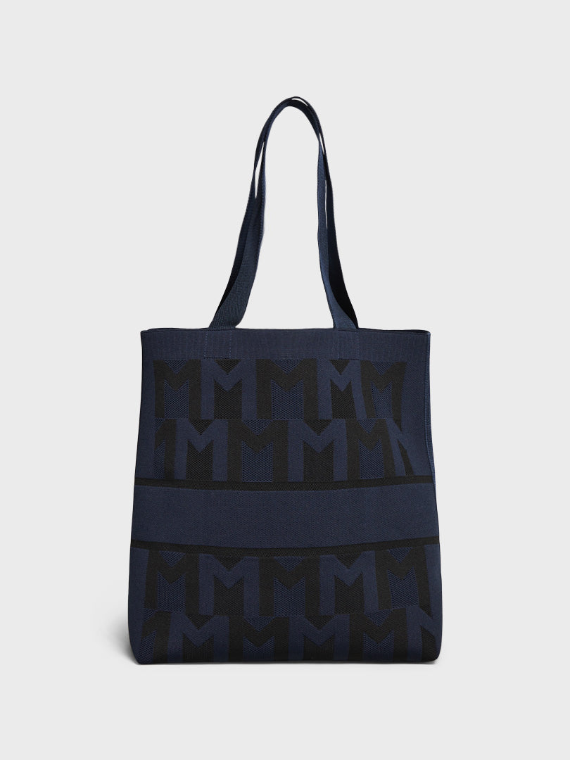 Knit Tote Bag in Navy