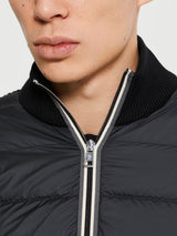 Moncler - Padded Cotton Zip-Up Cardigan in Black