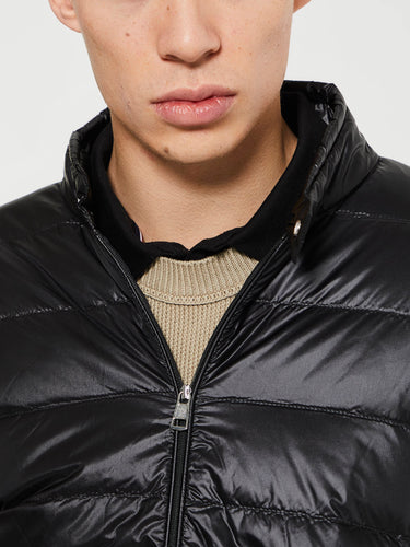 Moncler - Padded Wool Zip-Up Cardigan in Black