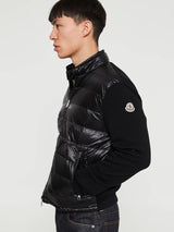 Moncler - Padded Wool Zip-Up Cardigan in Black