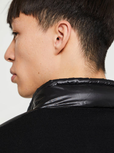 Moncler - Padded Wool Zip-Up Cardigan in Black