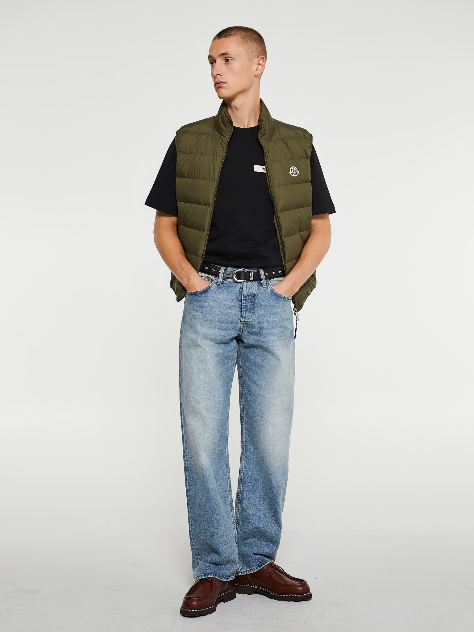 Contrin Vest in Olive Green
