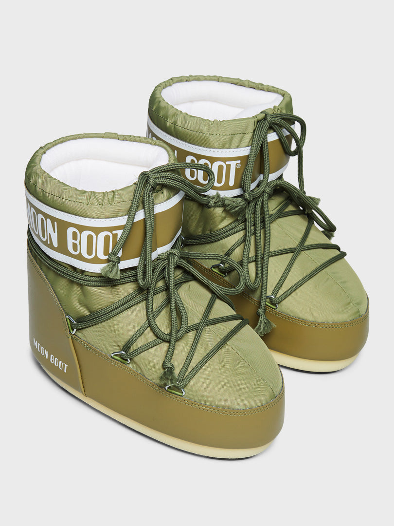 Moon Boot - Icon Low Nylon Boots in Khaki