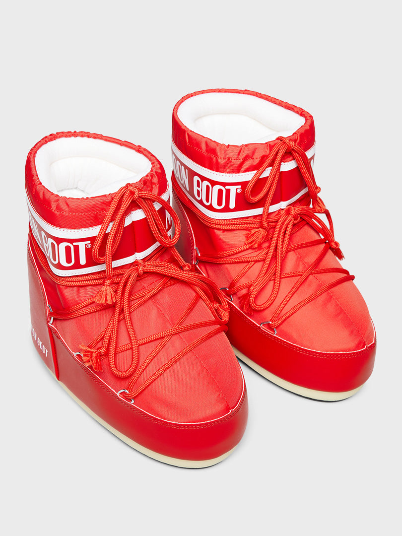 Icon Low Nylon Boots in Red