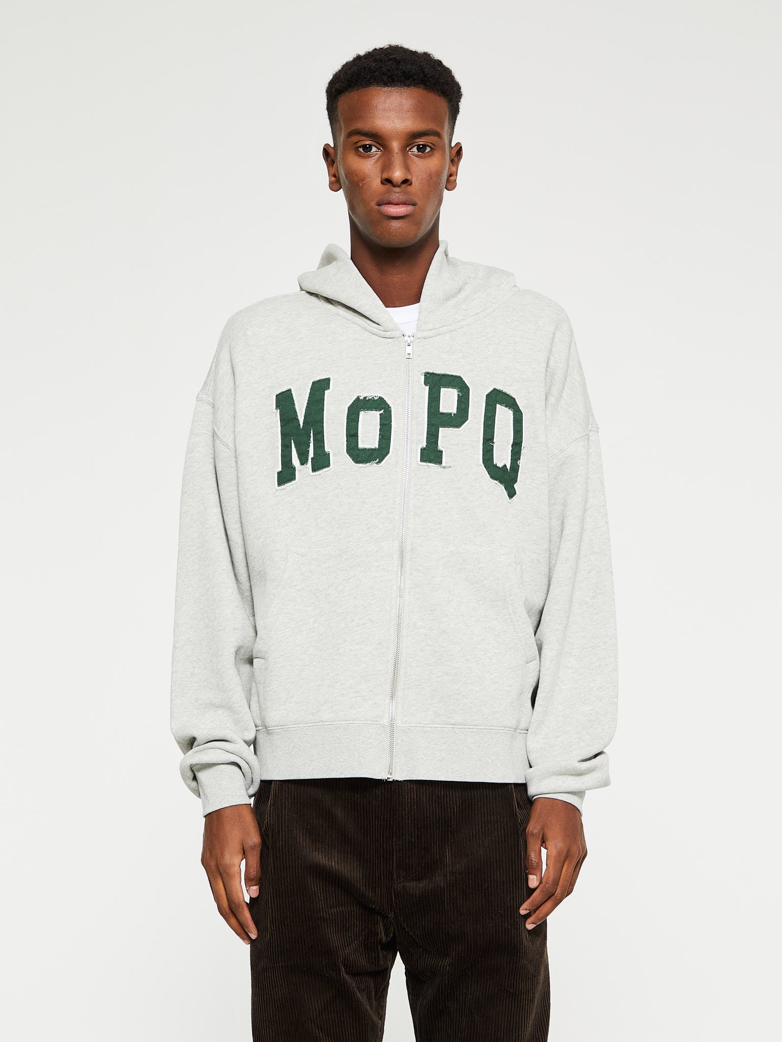 Museum of Peace & Quiet - University Zip Up in Heather Grey