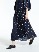 Mr. Larkin - Lexi Dress in Ink and Ivory Big Dot
