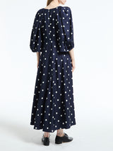 Mr. Larkin - Lexi Dress in Ink and Ivory Big Dot