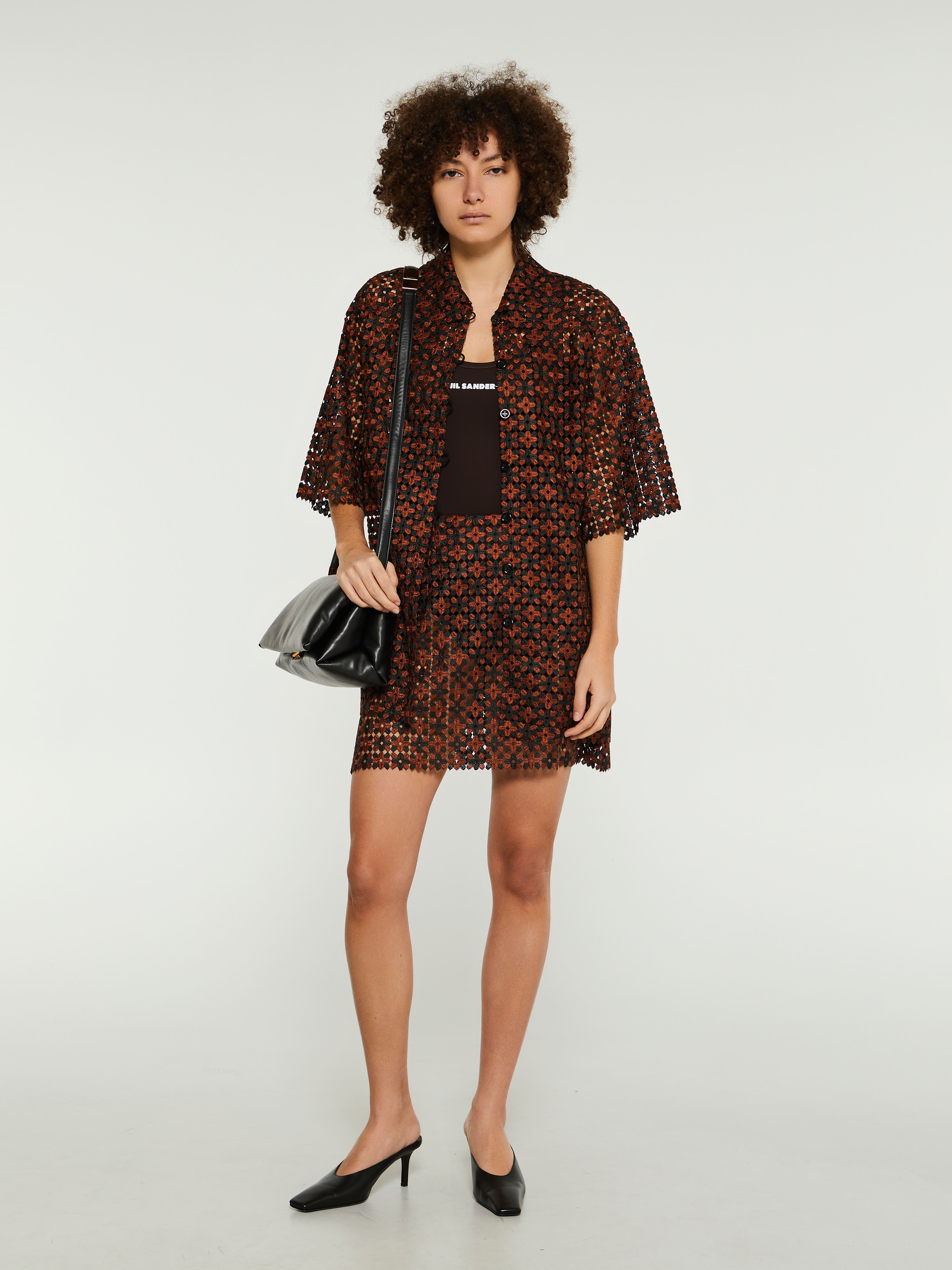 Tallulah Shirt in Brown Lace
