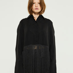 Mr. Larkin - Tassel Shirt in Black