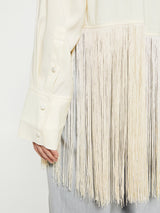 Mr. Larkin - Tassel Shirt in Ivory