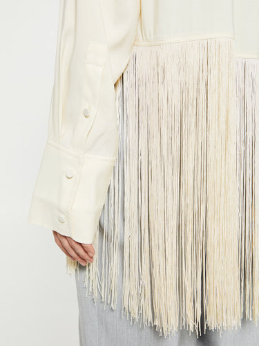 Mr. Larkin - Tassel Shirt in Ivory
