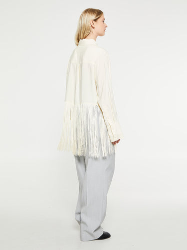 Mr. Larkin - Tassel Shirt in Ivory