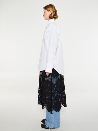 Mr. Larkin - Patty Tie Shirt in Off White