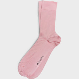 Mrs. Hosiery - Mrs. Silky Fine Ribbed Socks in Pink