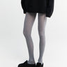 Mrs. Hosiery - Mrs Merino Ribbed Tights in Light Grey