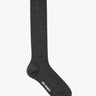 Mrs. Hosiery - Mrs Merino High Ribbed Socks in Dark Grey