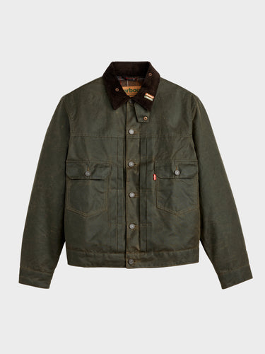 Levi's - Levi's x Barbour Type II Wax Jacket in Olive