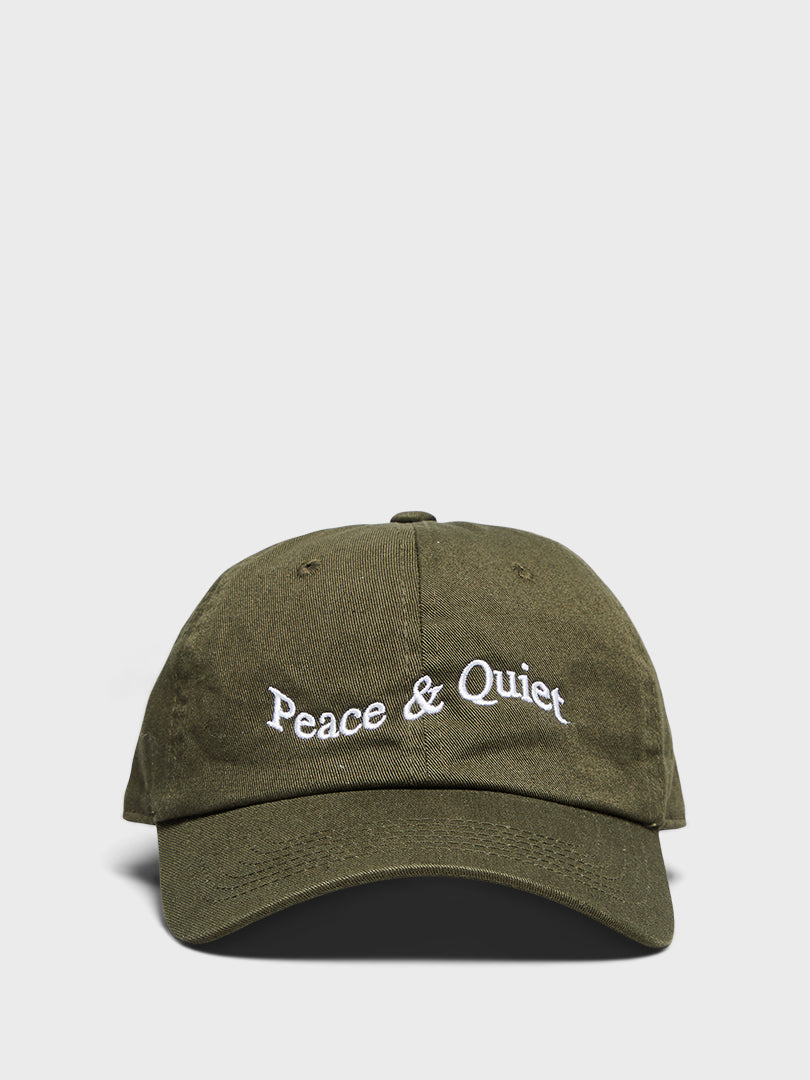 Museum of Peace and Quiet - Wordmark Cap in Olive 
