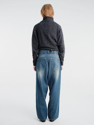 Gimaguas - Buckle Trousers in Dark Blue
