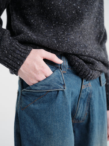 Gimaguas - Buckle Trousers in Dark Blue