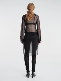 Gimaguas - Lorelai Sheer Mini Dress in Black