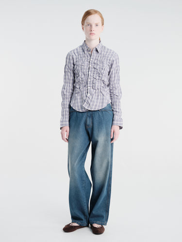 Gimaguas - Lupa Check Shirt in Blue