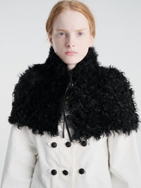 Gimaguas - Mona Shearling Cape in Black