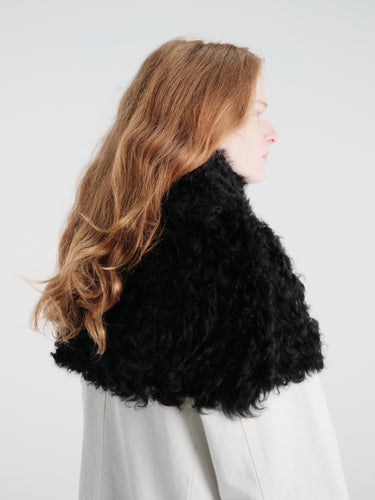 Gimaguas - Mona Shearling Cape in Black