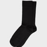 Mrs. Hosiery - Mrs Merino Fine Ribbed Socks in Black