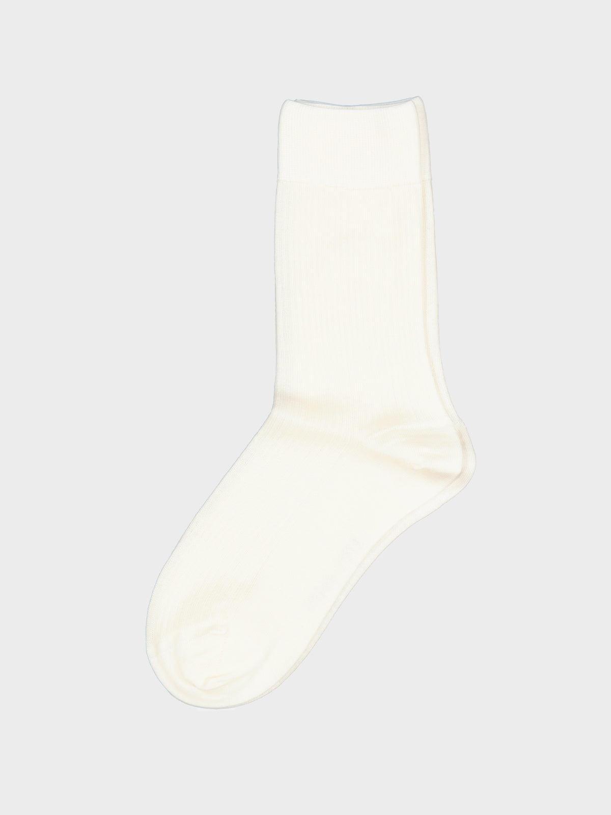 Mrs. Hosiery - Mrs Merino Fine Ribbed Socks in Off-White