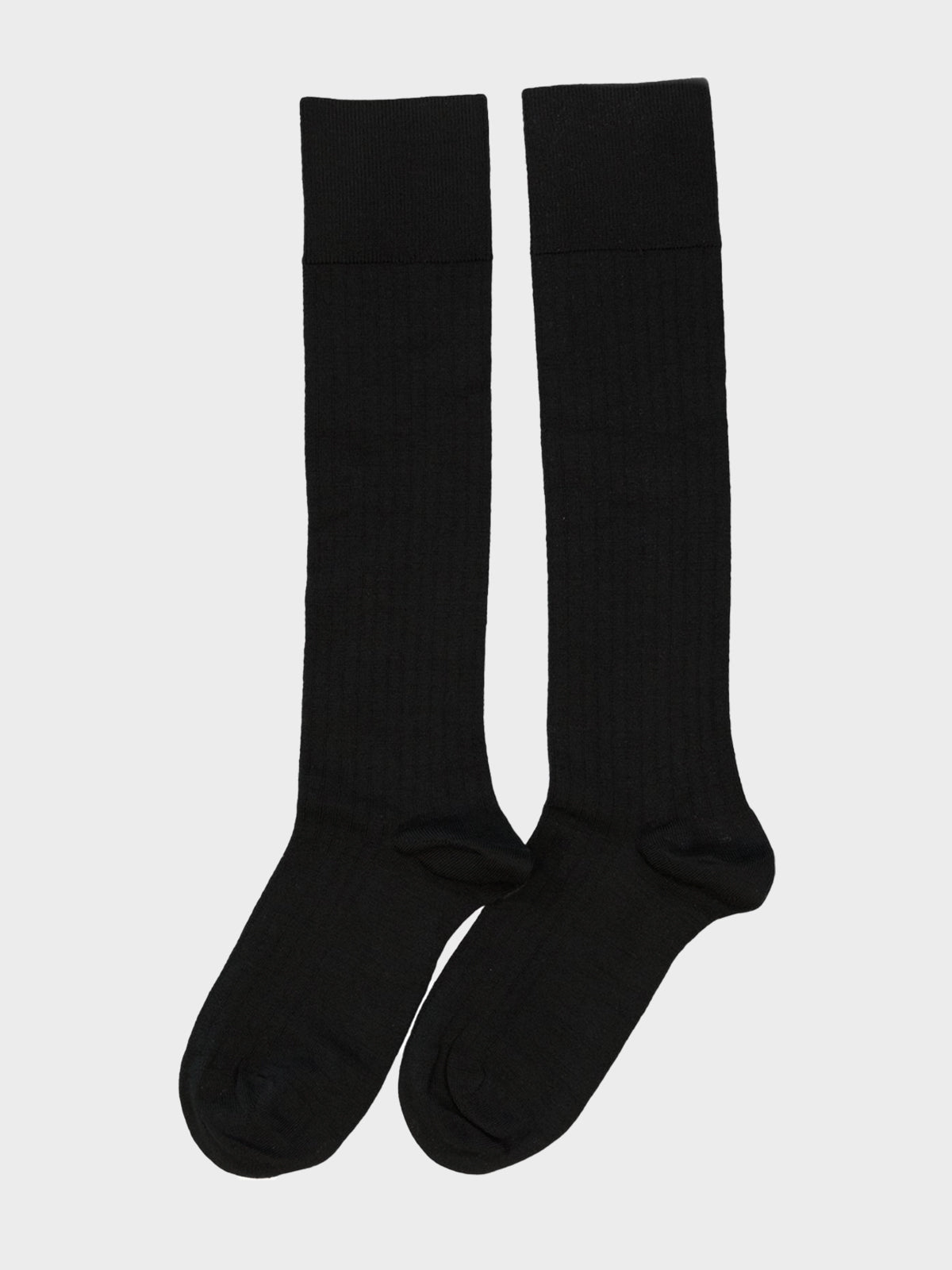 Mrs. Hosiery - Mrs Merino High Ribbed Socks in Black