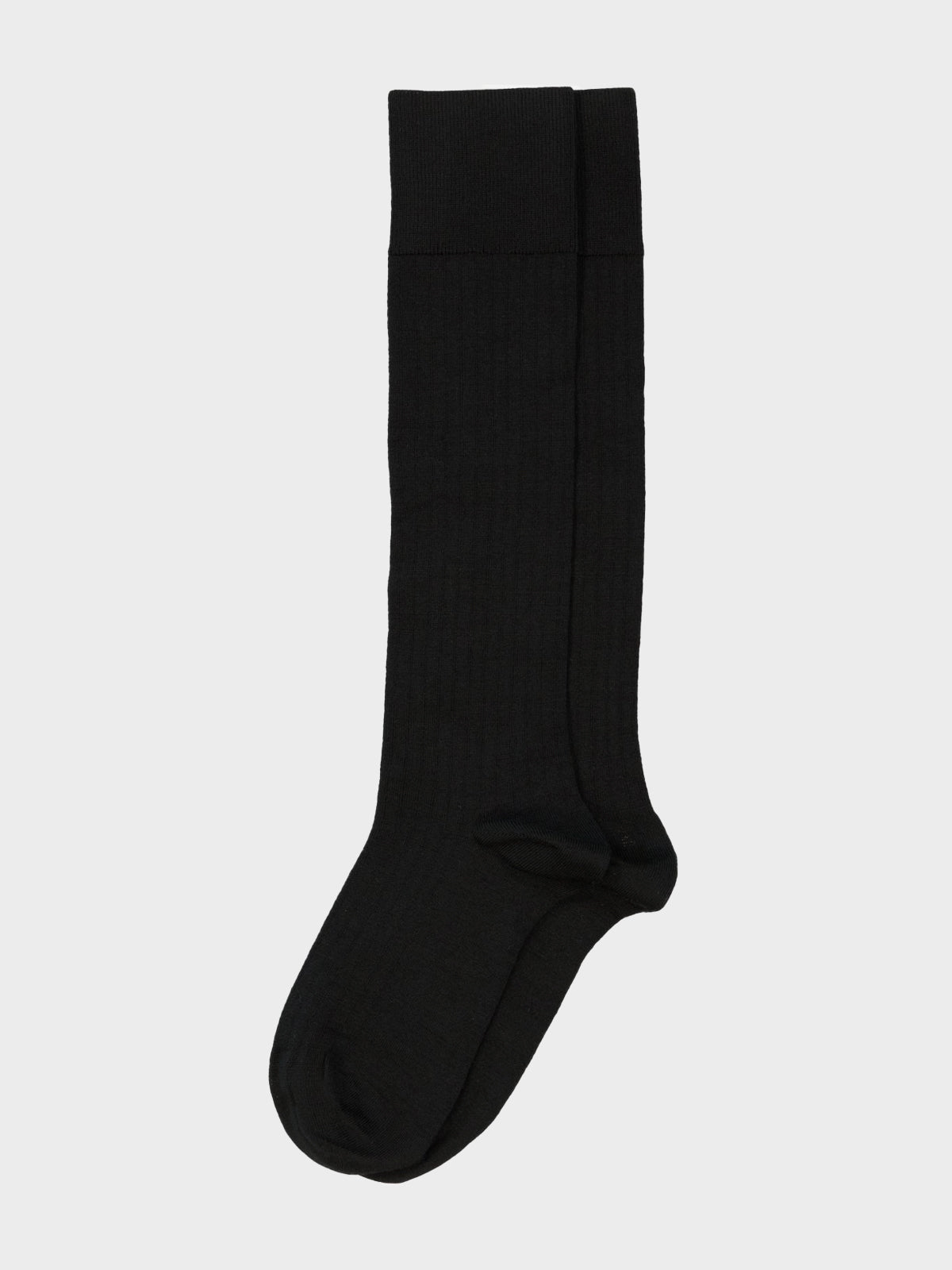 Mrs. Hosiery - Mrs Merino High Ribbed Socks in Black