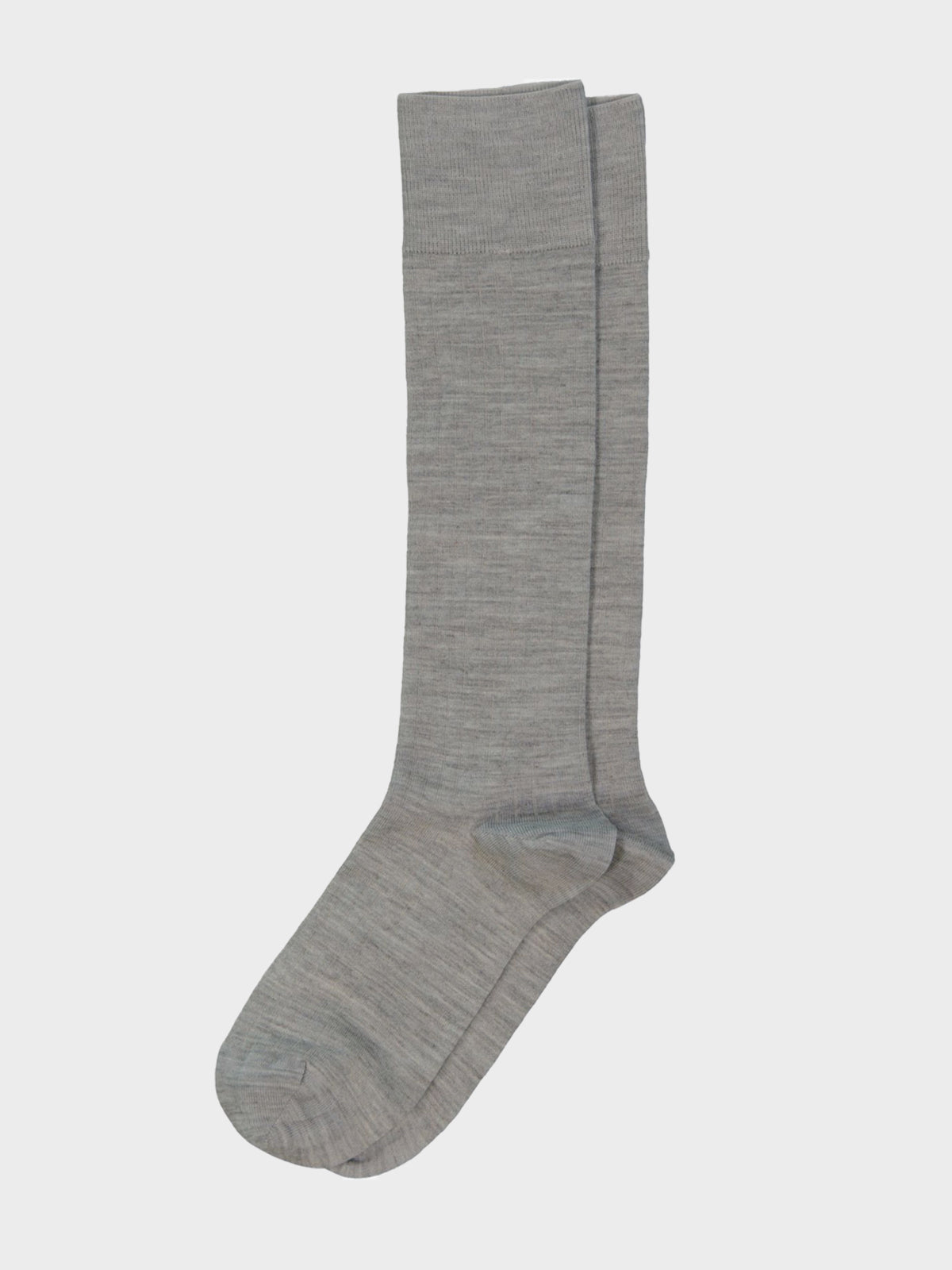 Mrs. Hosiery - Mrs Merino High Ribbed Socks in Light Grey