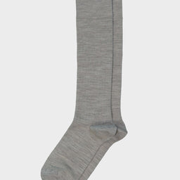 Mrs. Hosiery - Mrs Merino High Ribbed Socks in Light Grey