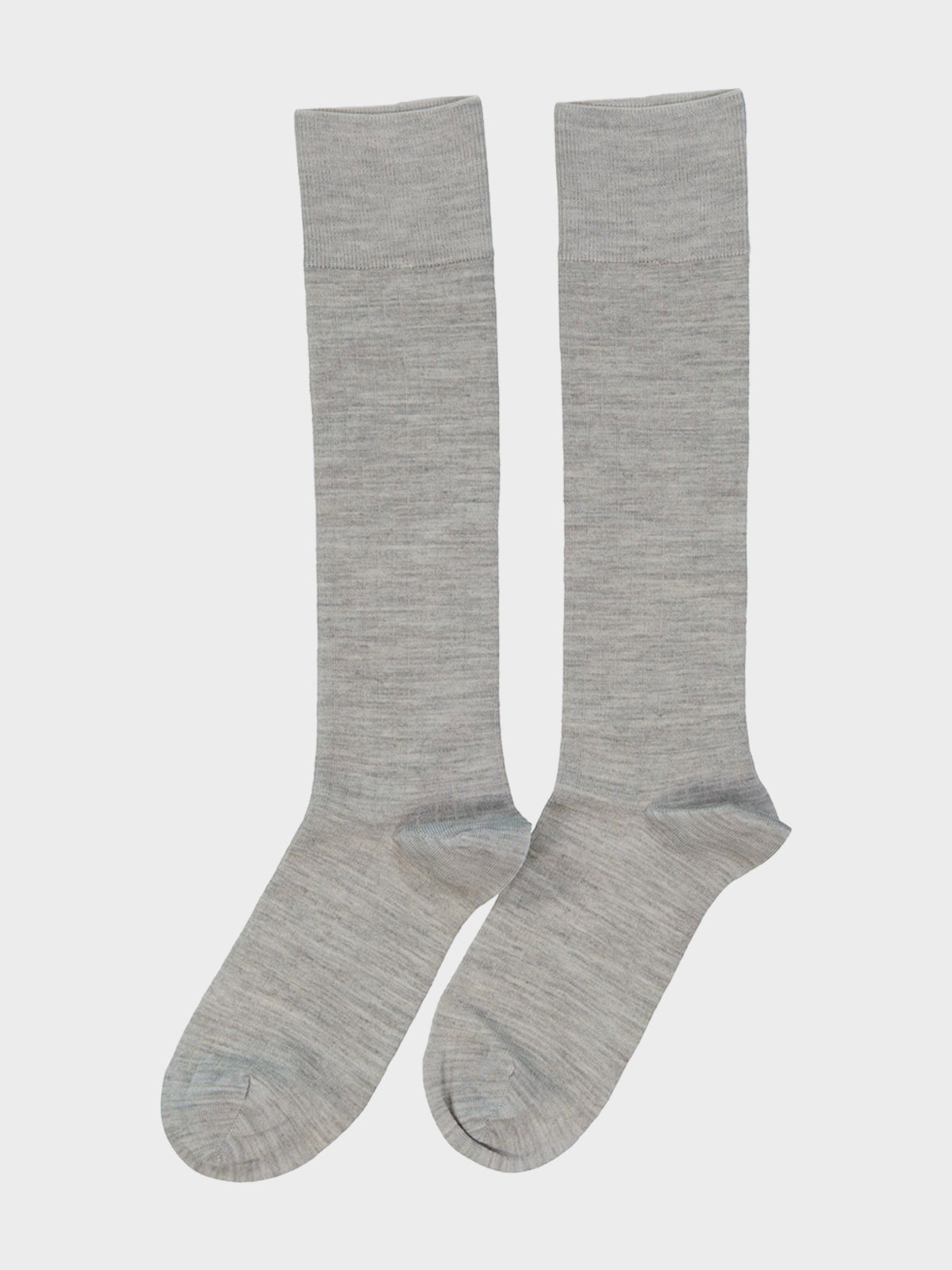 Mrs. Hosiery - Mrs Merino High Ribbed Socks in Light Grey