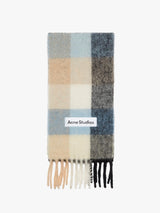 Acne Studios - Vally Checked Scarf in Blue, Beige and Black