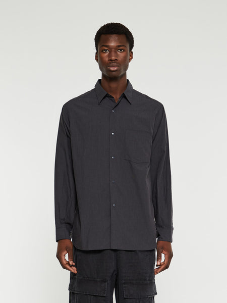 Nanamica - Regular Collar Wind Shirt in Charcoal – stoy