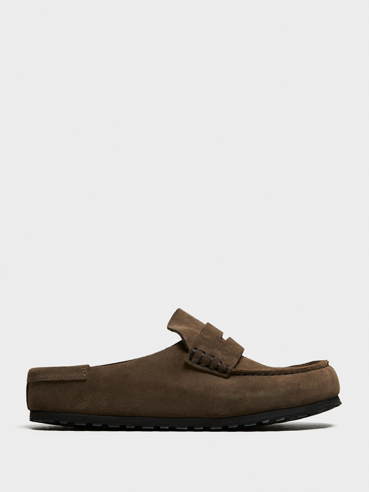 Birkenstock - Naples Wrapped Suede Leather Sandals in Concrete Gray